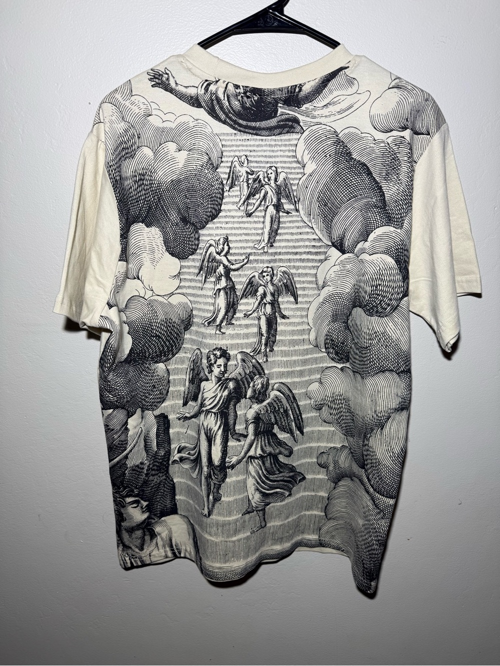 Graphic Angel Staircase Short Sleeve Tee - Cream/Black